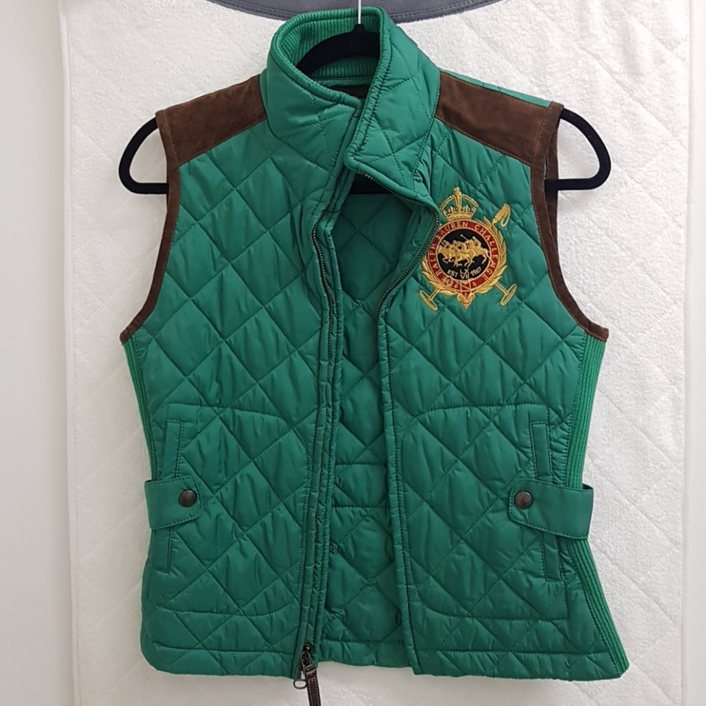 Ralph Lauren puffer vest .Green Sz Small